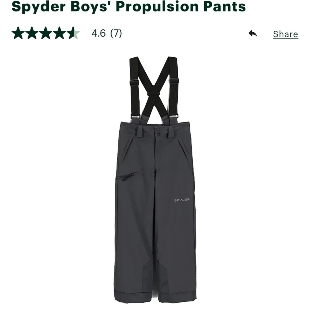 Spyder Ski Bibs - Youth XL 18/20